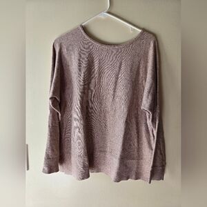Banana Republic Light Pink Knit Top Long Sleeve Size L